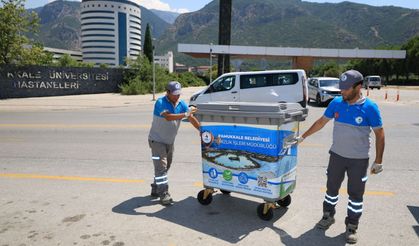 Pamukkale’de çöp konteynerleri sanata dönüştü