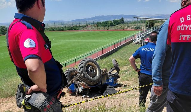 Denizli'de 12 yaşındaki çocuk traktörün altında kaldı