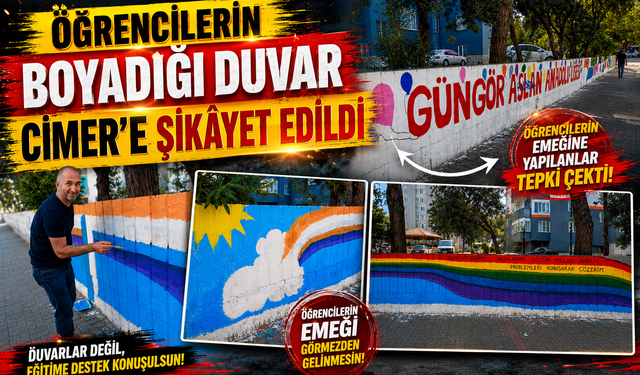 Öğrencilerin boyadığı duvar CİMER’e şikâyet edildi