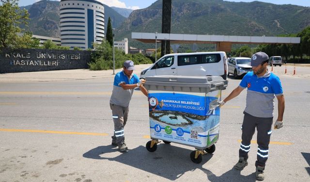 Pamukkale’de çöp konteynerleri sanata dönüştü