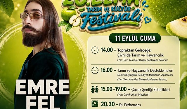 Çivril’de festivalin ikinci gününde Emre Fel sahne alacak