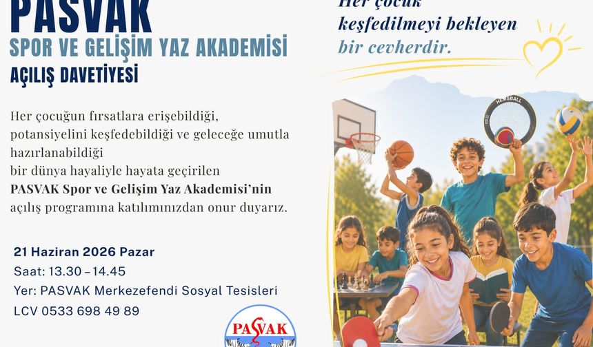 PASVAK’tan ücretsiz yaz akademisi: spora erişimi kısıtlı çocuklara kalpten destek