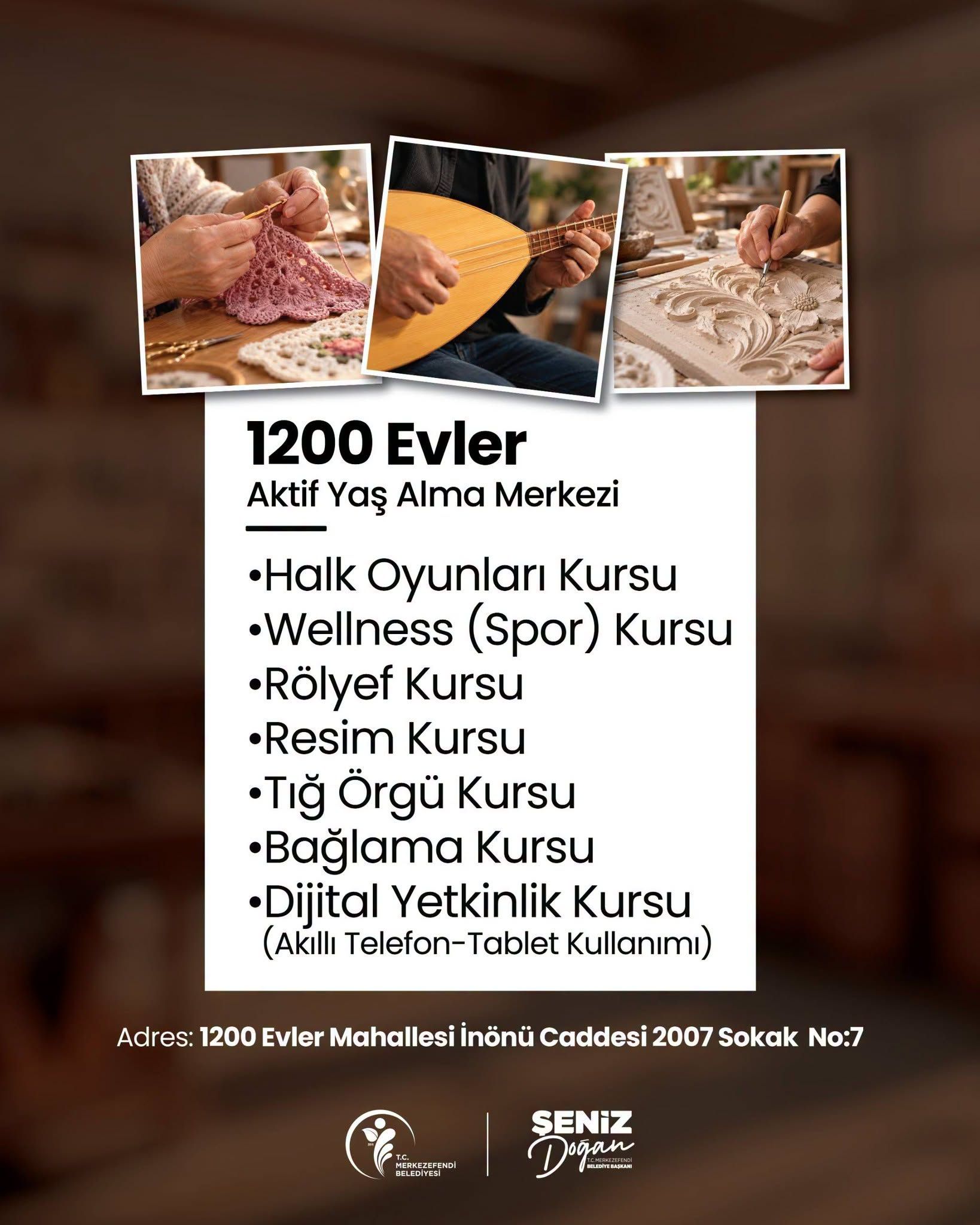 Merkezefendi̇’de Akti̇f Yaş Alma Merkezleri̇nde Kurs Kayitlari Başladi (2)